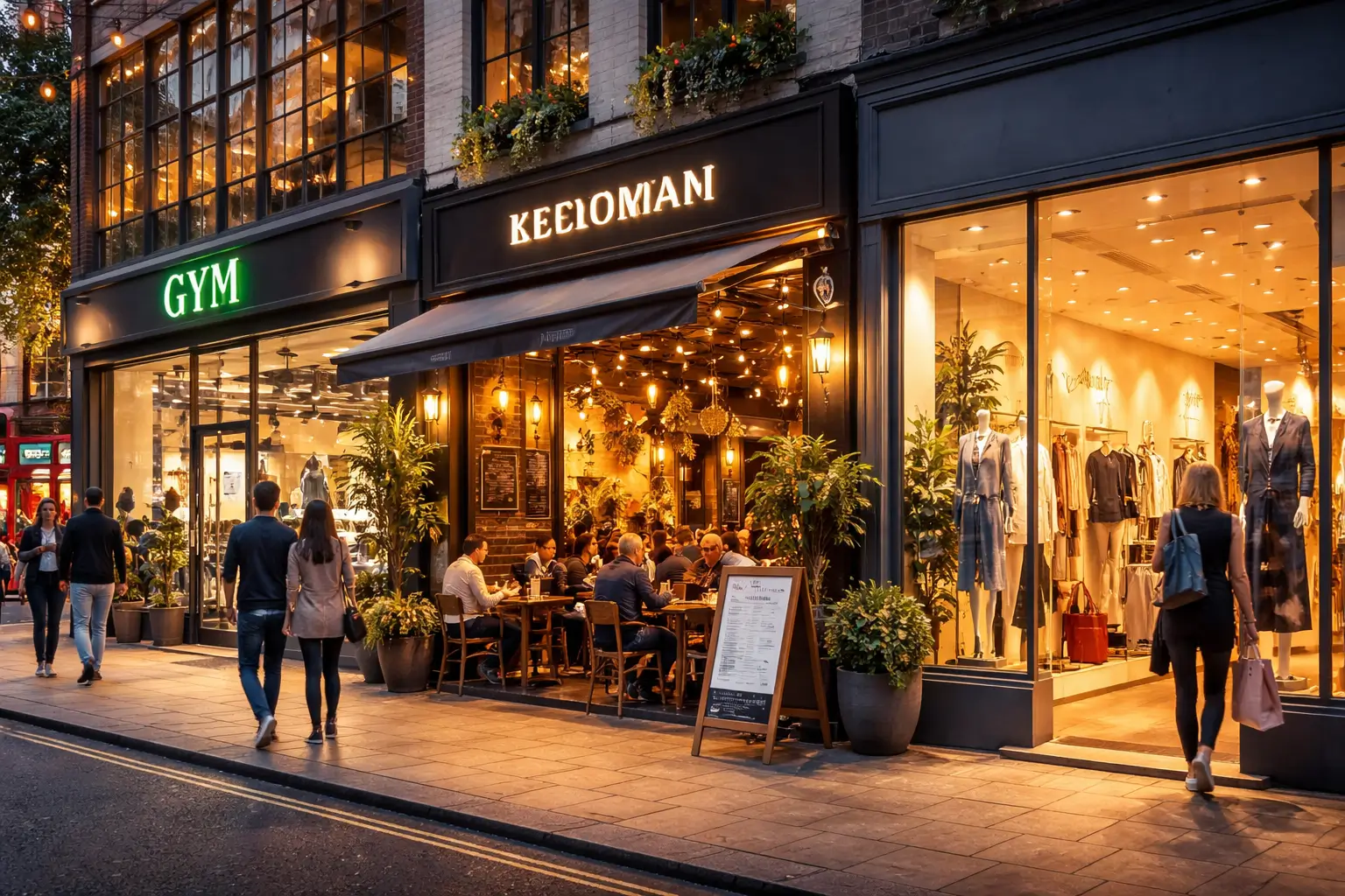 restaurant gym and retail unit commercial property London